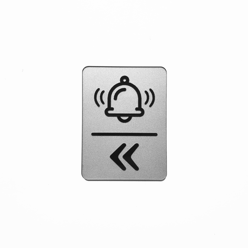 Sign Akrilik Penanda Bell Rumah - BELL SILVER ARAH