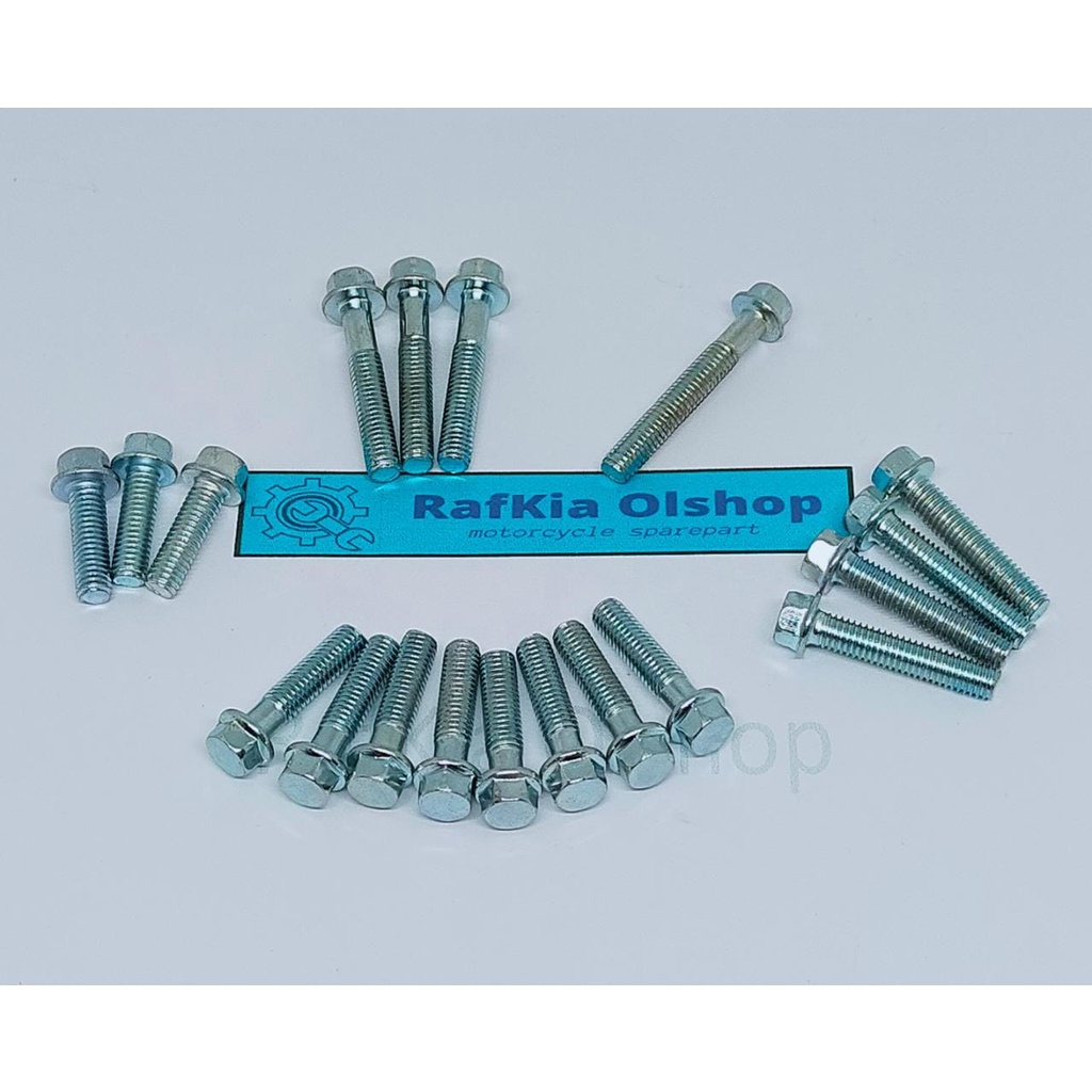 Set Baut Baud Blok mesin Satria 2 Tak Hiu Lumba