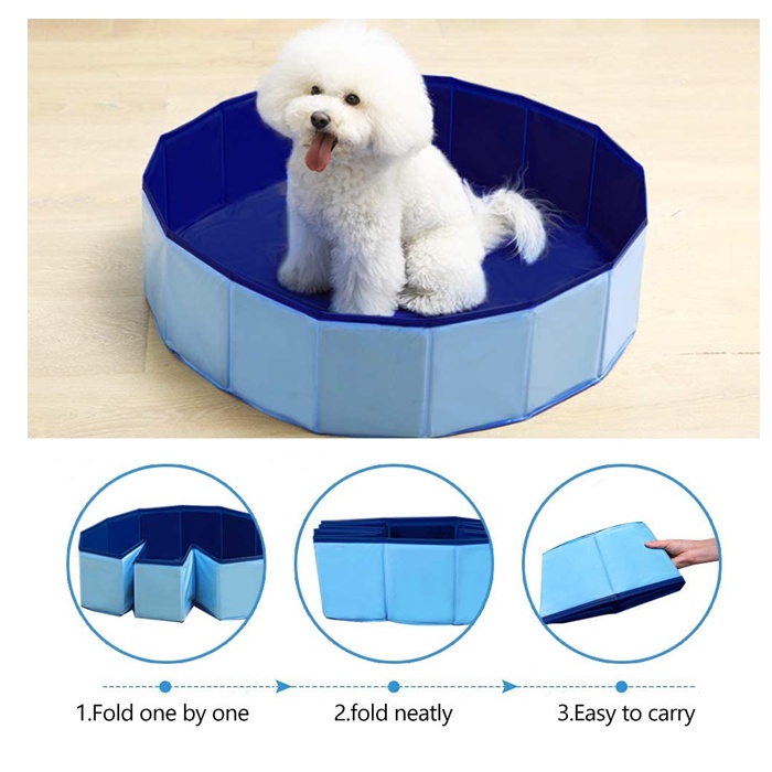 Kolam Renang Lipat Bak Air Perawatan Mandi Hewan Peliharaan Anjing Kucing Grooming Hewan