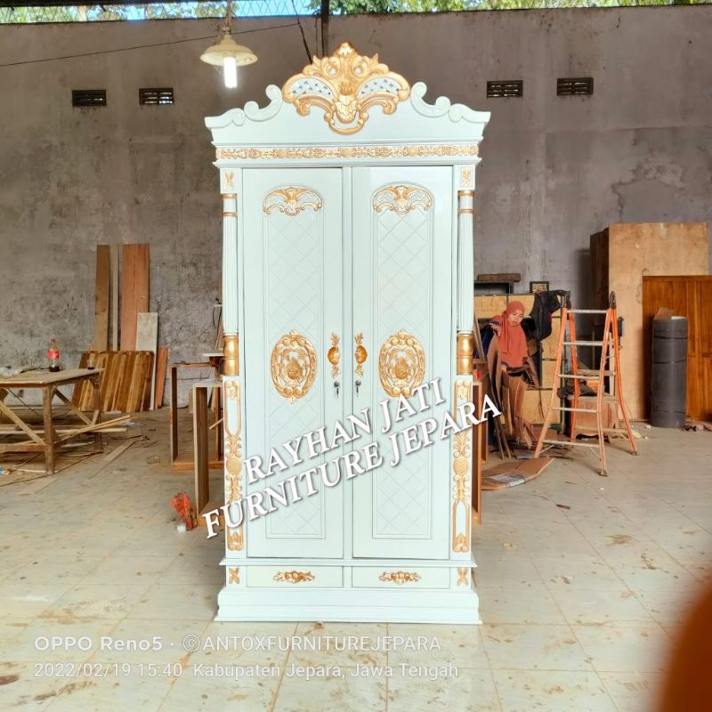 lemari pakaian jati ukiran mebel Jepara