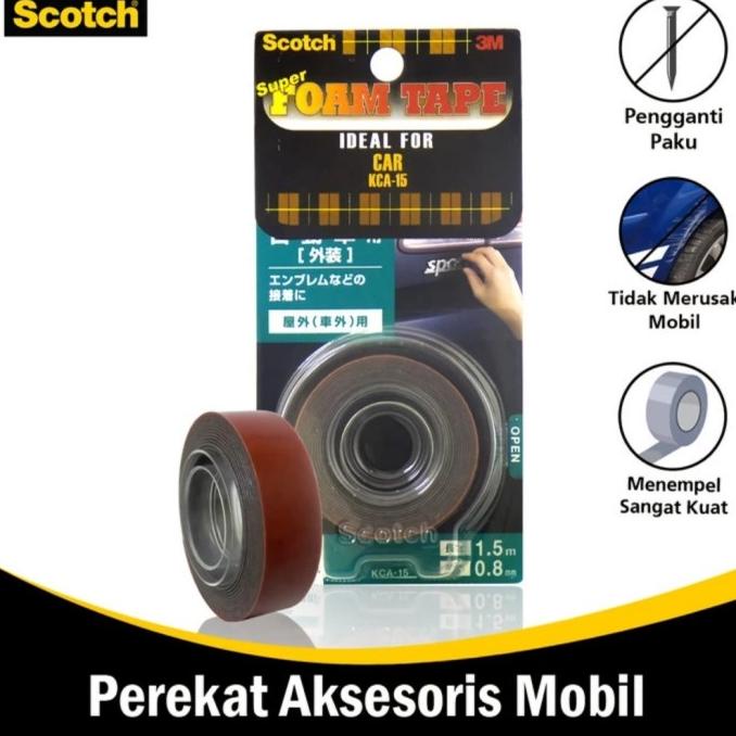 

(BISA COD) Double Tape Super Strong Buat Mobil Daya Rekat kuat 3M Scotch KCA15 SALE Kode 1314