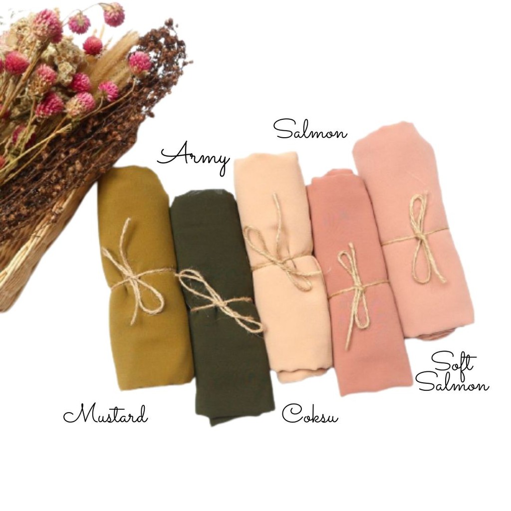 PASHMINA CERUTY PREMIUM 180x75 CM TEPI JAHIT RAPI HIJAB CERUTY PASMINA CERUTTY WARNA PART 1-7