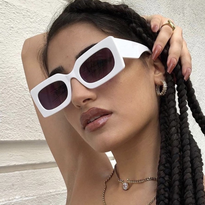 Kacamata Hitam Wanita Model Eropa + Amerika Frame Kotak