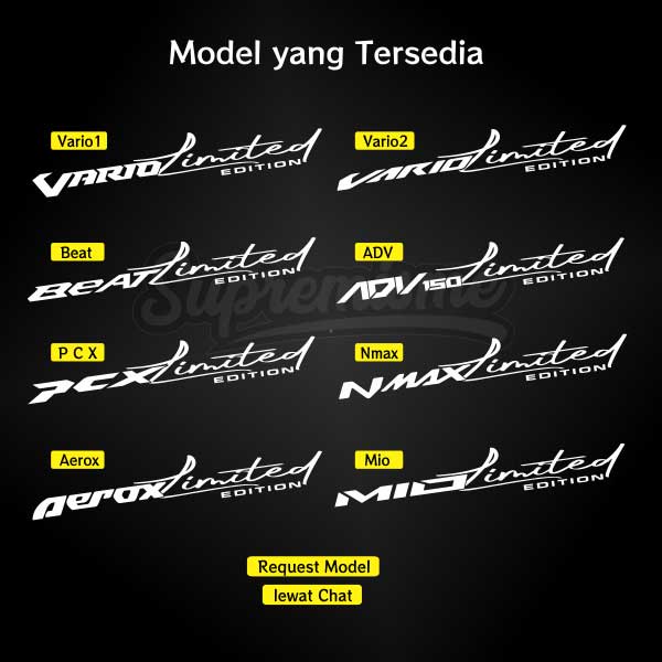 Stiker Vario Limited Edition / Sticker Motor Limited Edition Vario Beat ADV PCX Mio Signature / Stiker Signature Vario Beat ADV PCX Aerox / Sticker Chrome Vario Beat ADV PCX Glossy Waterproof / Sticker Hologram Signature Vario Beat ADV PCX (Selalu Ready)