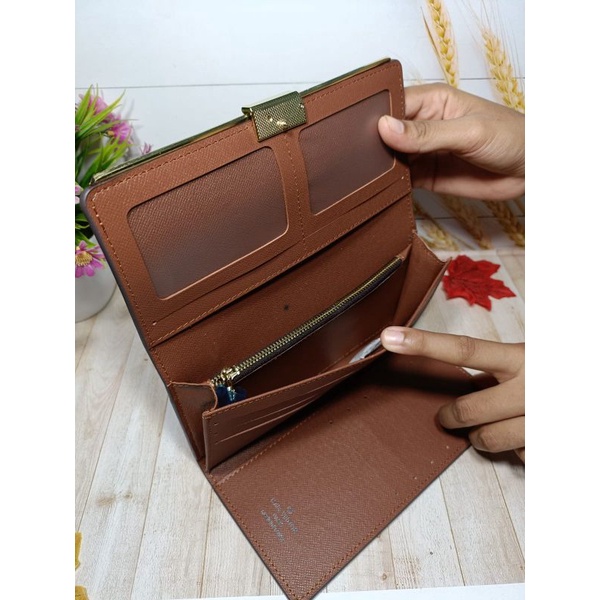 Dompet Lipat Lv Wanita Murah Import Free Box Bisa COD