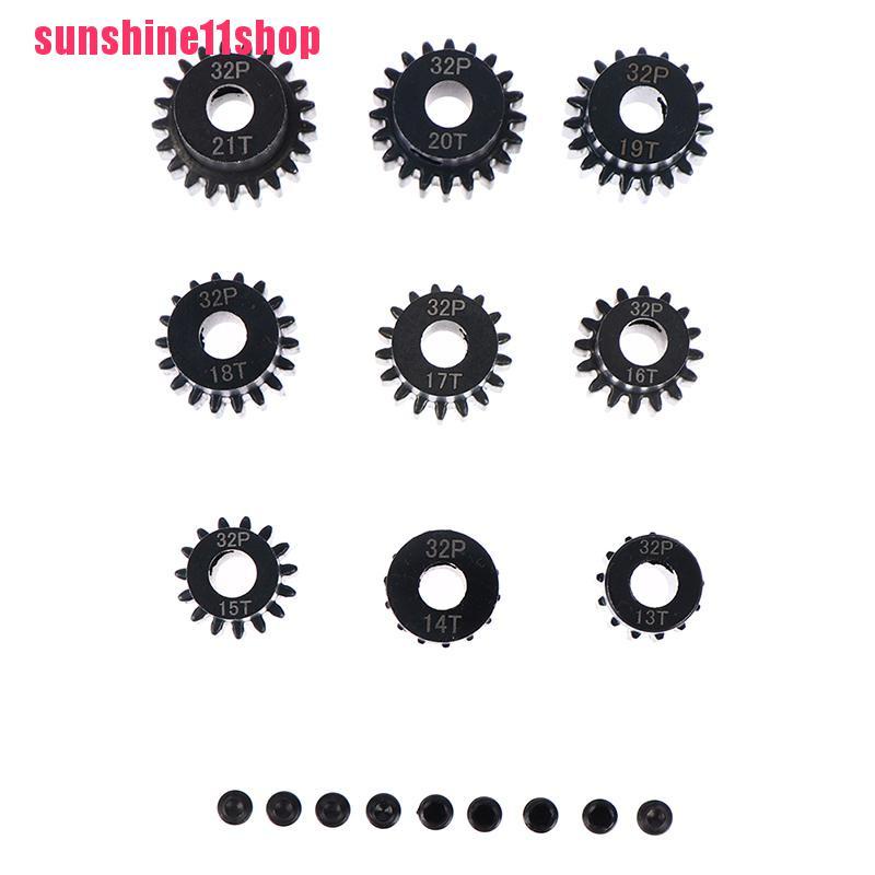 【SHOP】32P M0.8 5mm Black Steel Metal Pinion Motor Gear For 1/10 Rc Model Car