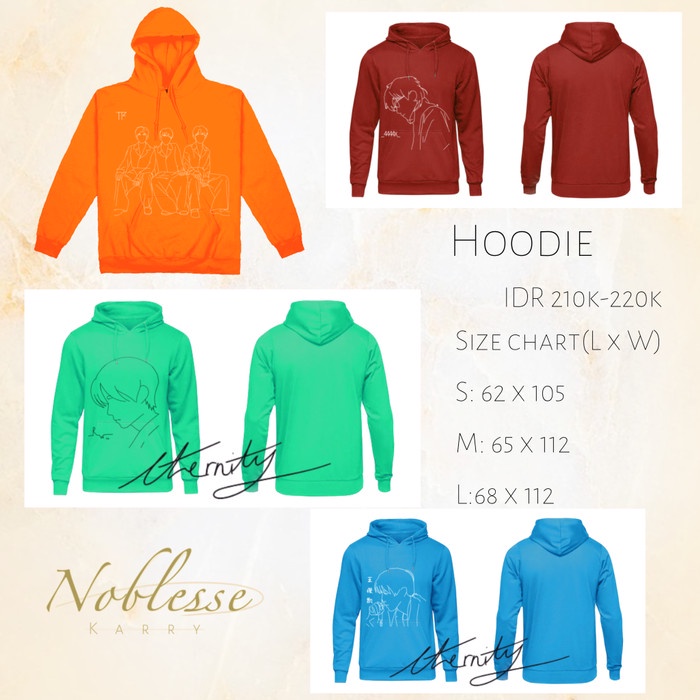 Pre Order Tfboys Hoodie, Baju 8Th Anniversary Special - S, Hoodie Wjk Biru Cuci Gudang