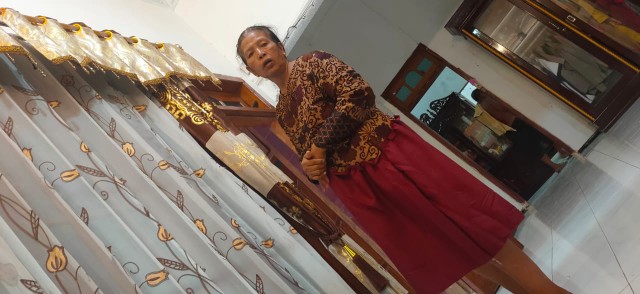 Ms Gamis Batik Sriwedari|manggar|padi Macam Mt Maxi Jumbo Bumil/busui Katun Sogan Allsize Ld104-120