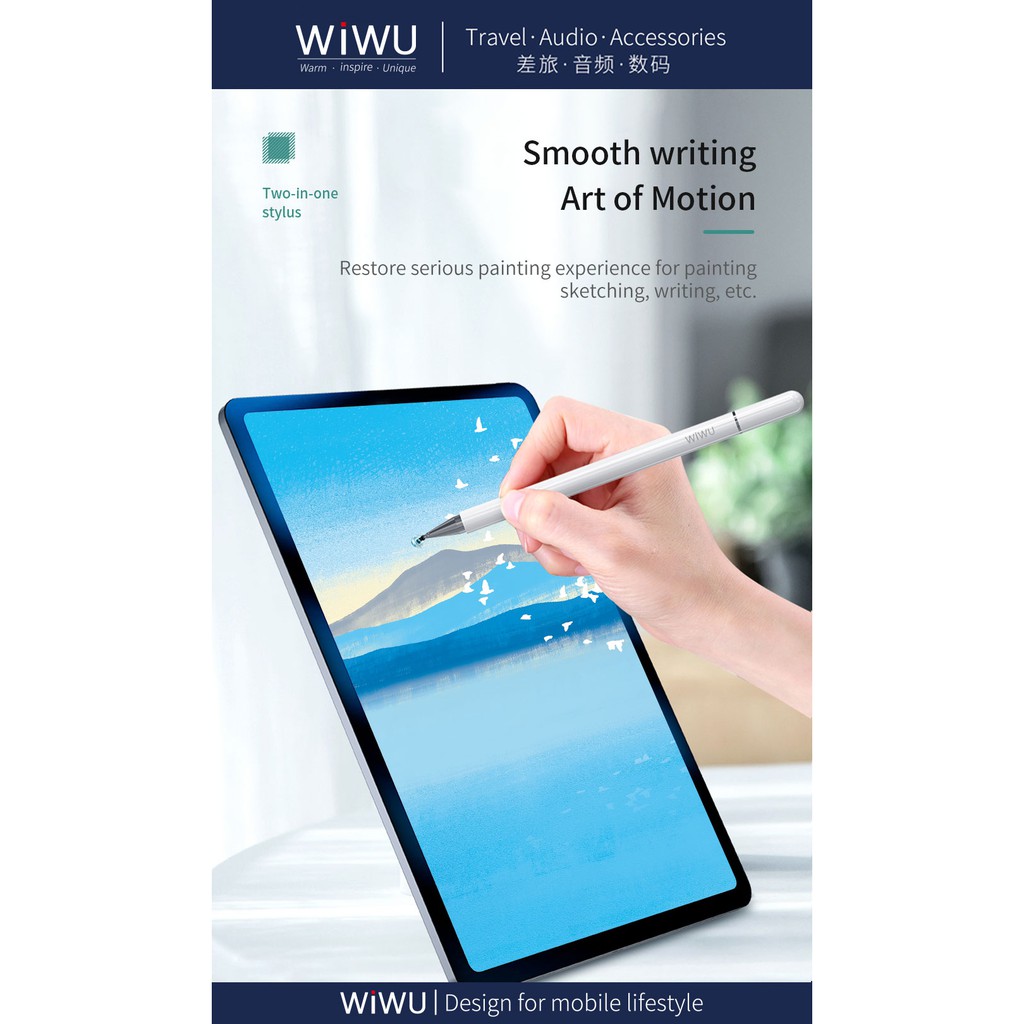 WIWU PENCIL ONE - 2 in 1 Passive Capacitive Pen and Ballpoint Pen