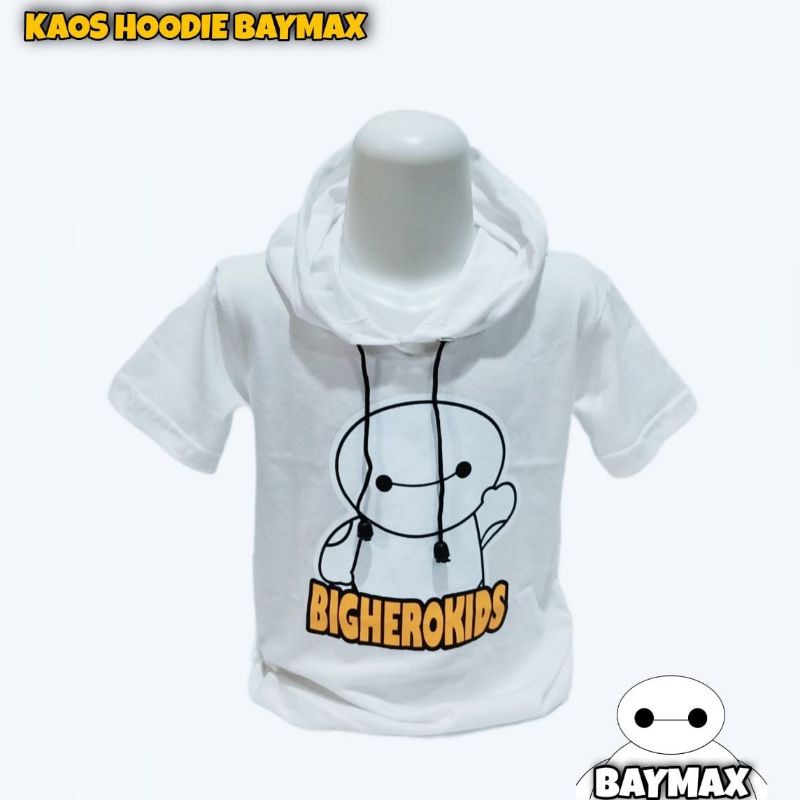 Kaos Hoodie anak Baymax | pakaian anak | baju anak karakter real pict | usia 2-10thn