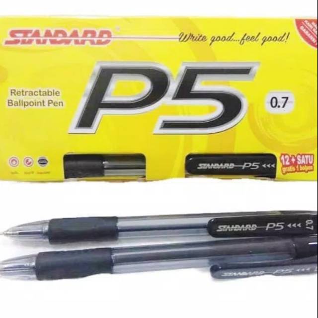 

Pulpen Standard P5 Clicker 0.7 Mm Pen Pena Cetek Standard P5