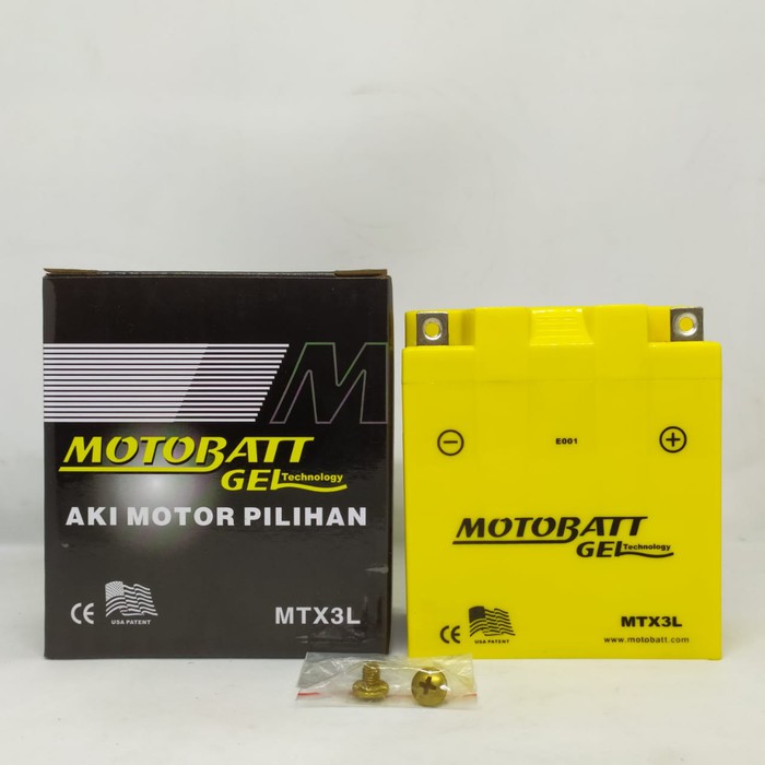 Aki Motor Motobatt MTX3L Motobatt Gel Motor Yamaha New RX King Kawasaki ORIGINAL