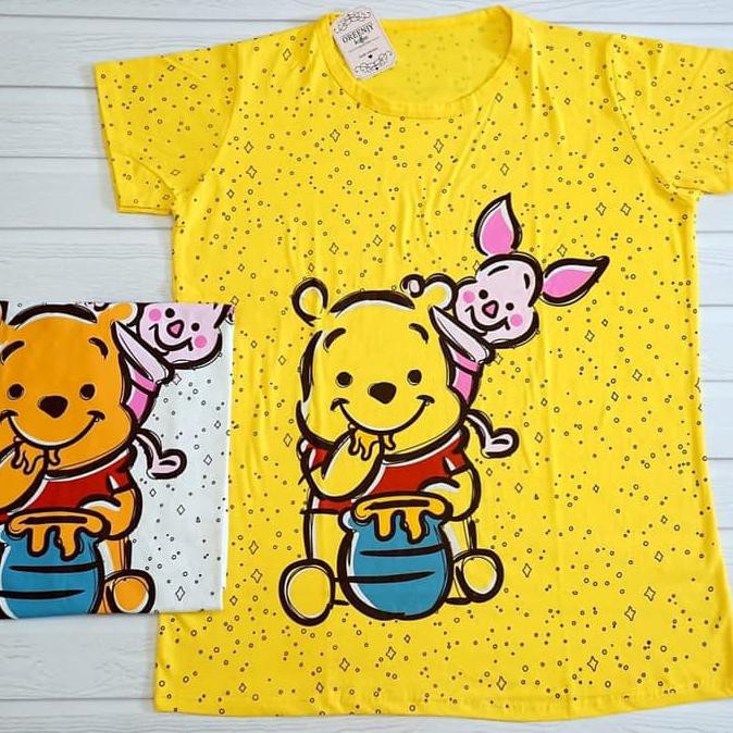 KAOS WANITA JUMBO POOH PIGLET XXXL OREENJY CUPCAKE {PRODUK TERBARU}