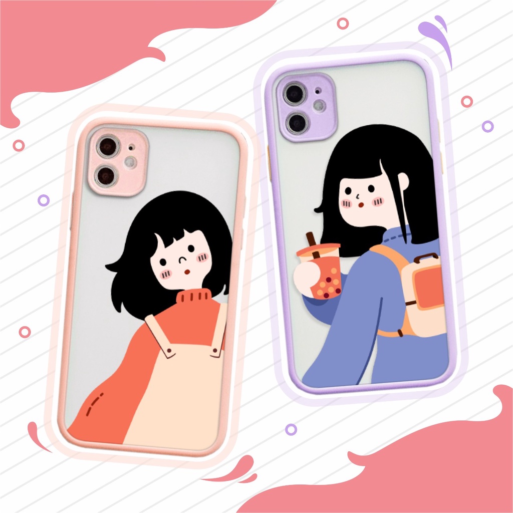 PRINTING HYBRID Soft Girl case 10a mi 11 lite redmi 8 8a 8a pro 9 9a 9c note 8 pro 9 pro 10 5G realme 5 pro 6 7i c17 8 4g c11 2020 2021 c15 c20 c21 c12 c25 pocophone m5s huawei nova 4