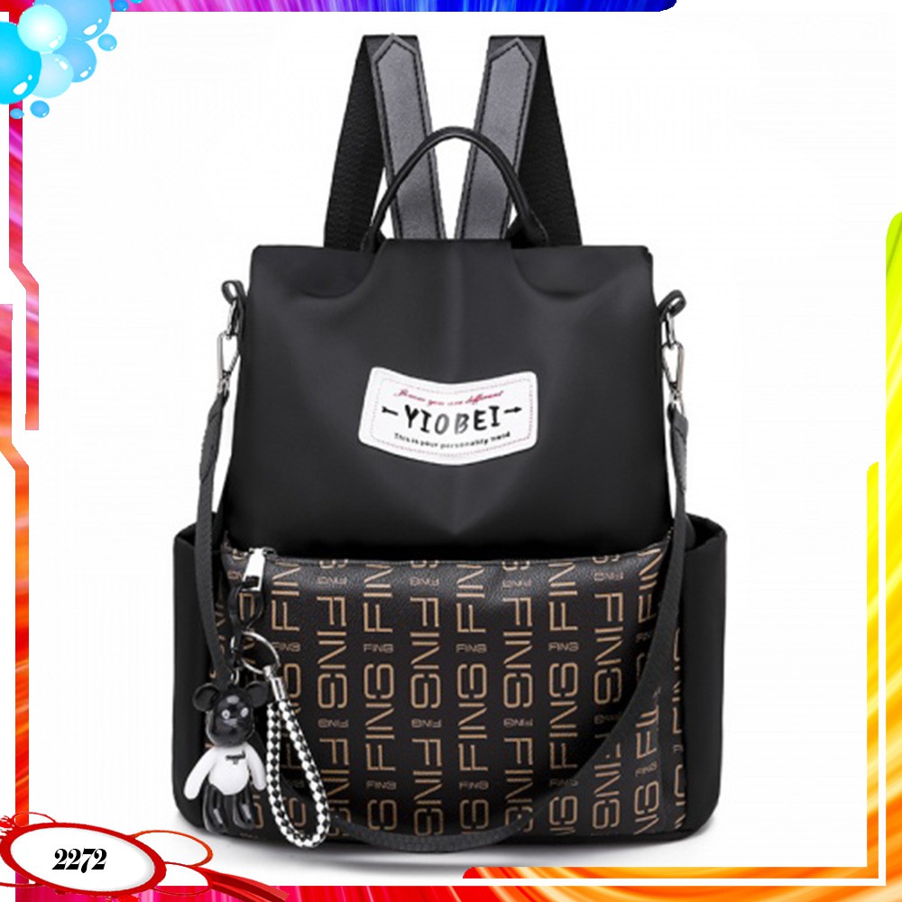 BQ2272 / 1441 RANSEL MOTIF YIOBEI 1KG BISA 2TAS TAS PUNGGUNG BISA TENTENG FREE GANTUNGAN SHEEP
