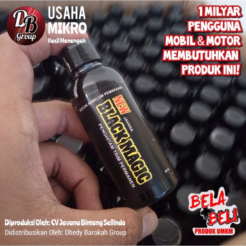 (BISA COD) Penghitam Body Kendaraan New Black Magic 60 ml Dijamin Permanen