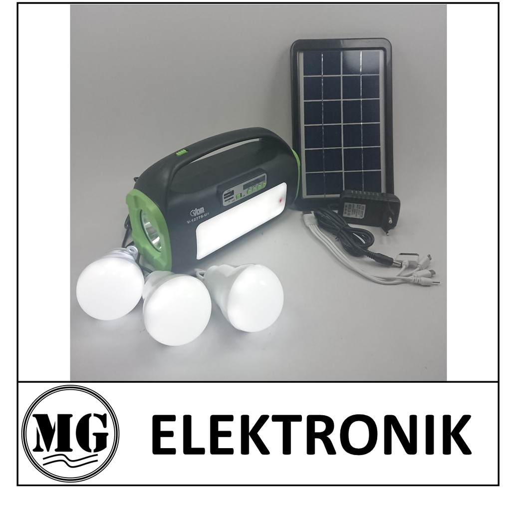 Solar Ligntning Lampu Solar/ Paket Lampu Outdoor Solar System / Tenaga Surya / Solar Cell VDR V1277