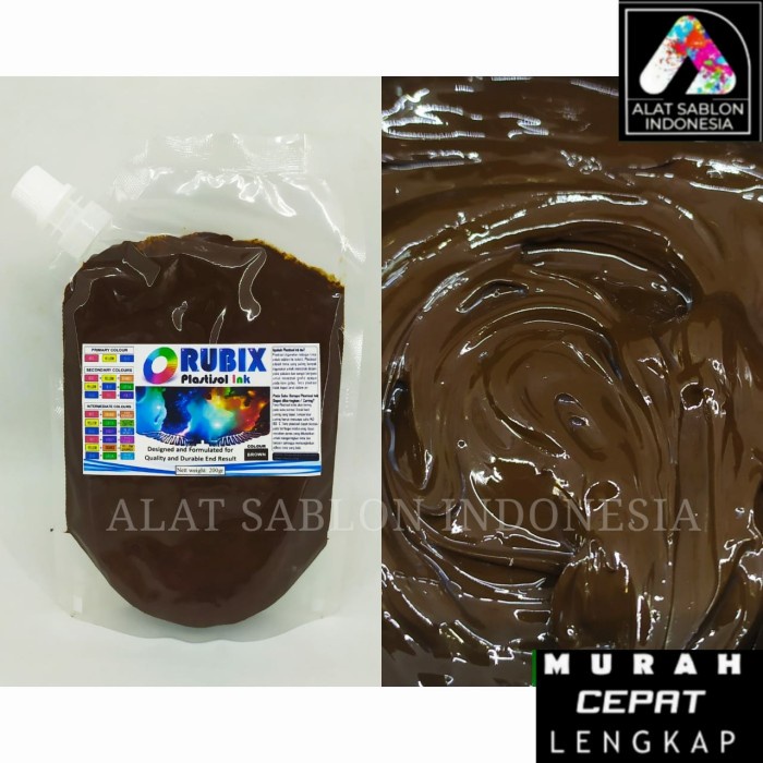 

Update Tinta Sablon Plastisol Rubix Brown Coklat 200Gr Gilaa!!!