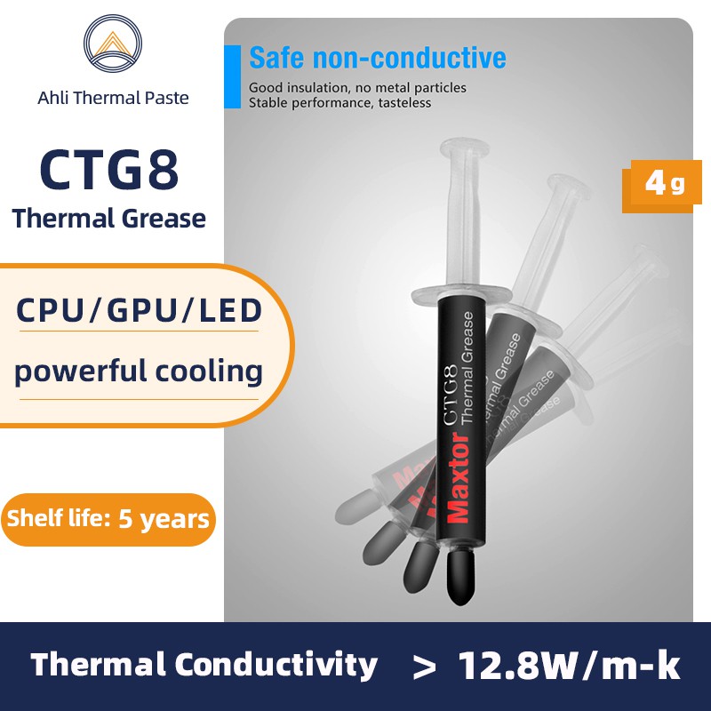 MaxTor CTG8 Premium Cooling Paste Thermal 4 Gram Thermal Compound Thermal Paste 4g Thermal Paste