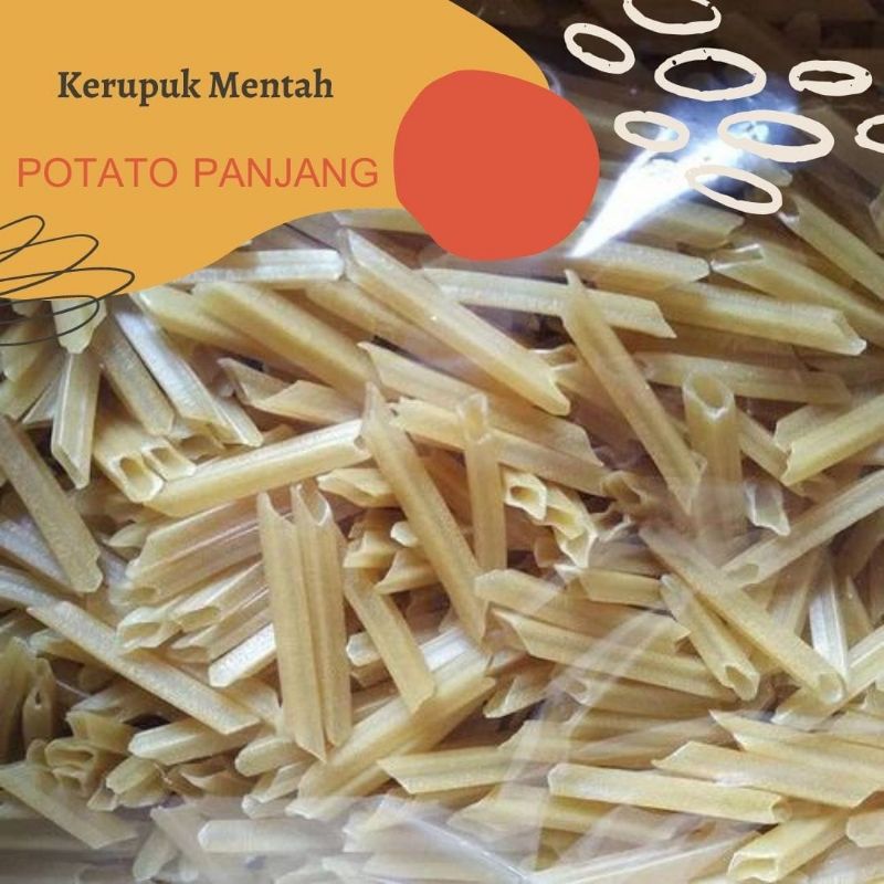 Jual Gr Kerupuk Potato Panjang Kerupuk Kerupuk Mentah Gram