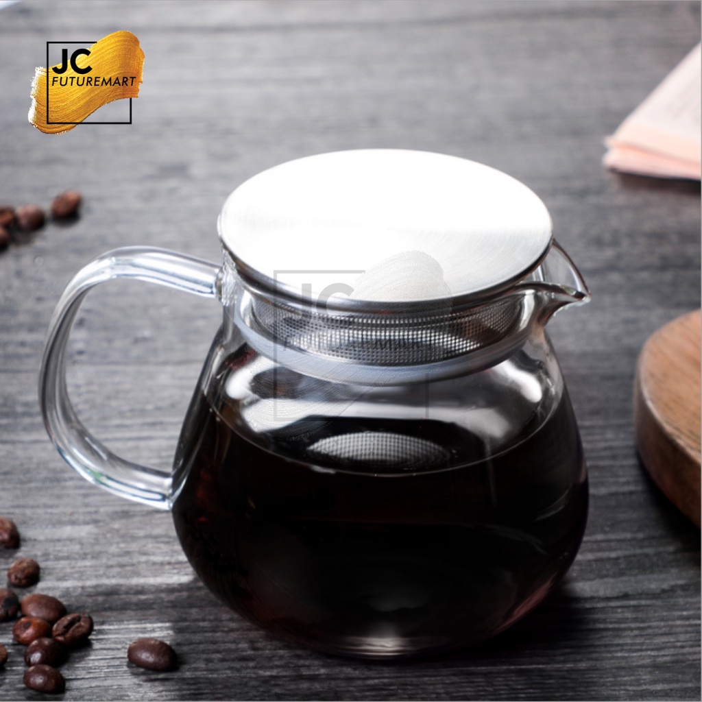 COFFEE SERVER KOPI DAN TEH 450ML TUTUP STAINLESS SARINGAN - SDN450