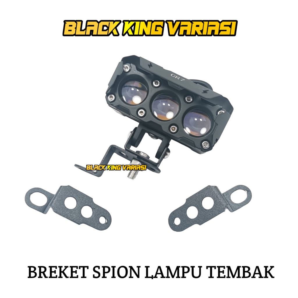 Breket Spion Lampu Tembak Breket Crashbar Jepit Dudukan Lampu Tembak Sorot LED Stand Spion Motor