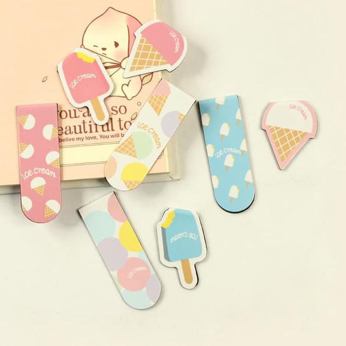 

BEST SELLER Ice Cream Magnet Bookmark / Pembatas Buku / Klip Kertas TERJAMIN