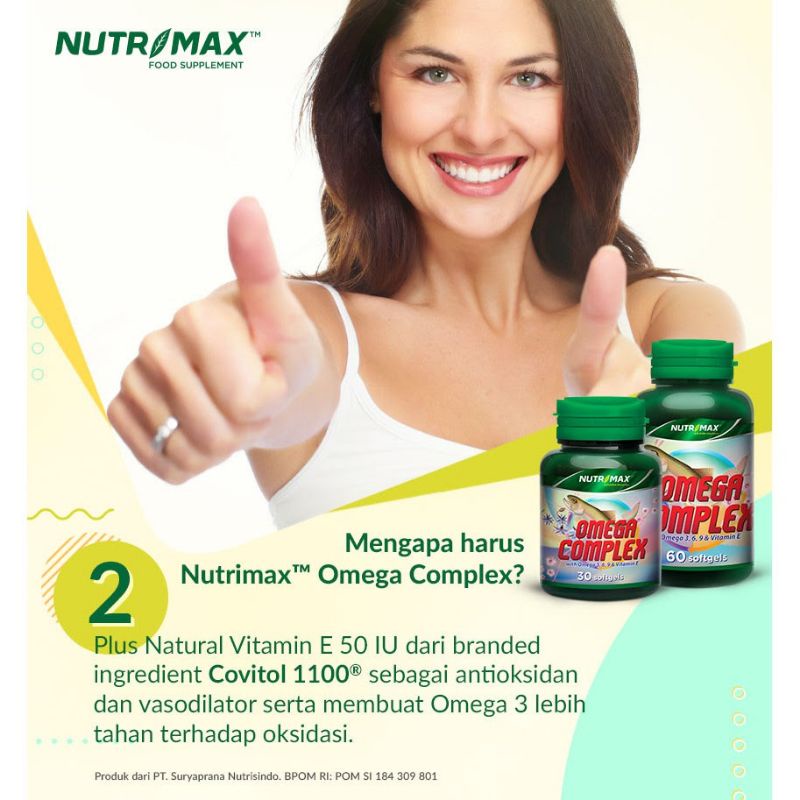 NUTRIMAX OMEGA COMPLEX 8 in 1 || NUTRIMAX OMEGA COMPLEX  FISH OIL 3 6 9 VITAMIN E JANTUNG OTAK KOLESTEROL TULANG SENDI MATA 30