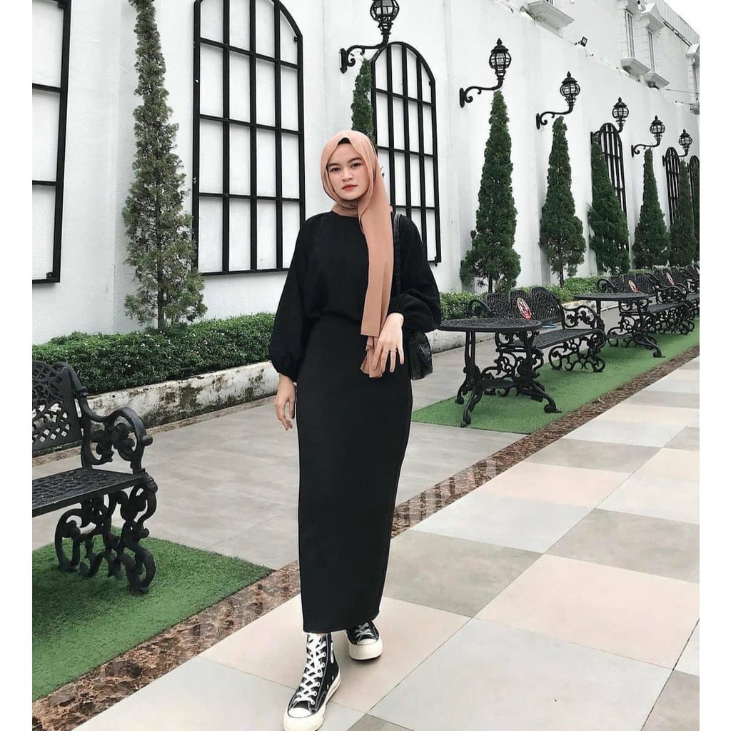 ROK SPAN SCUBA / ROK SCUBA PANJANG PREMIUM / MUSLIM SKIRT / ROK WANITA MUSLIM / ROK KERJA