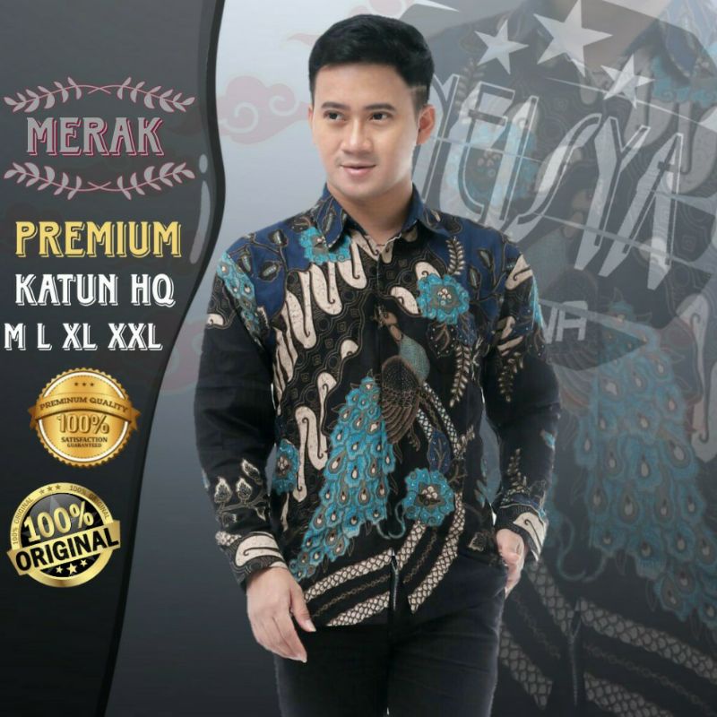 KEMEJA BATIK PRIA LENGAN PANJANG SIZE M L XL XXL  BSWART BatiK HRB026