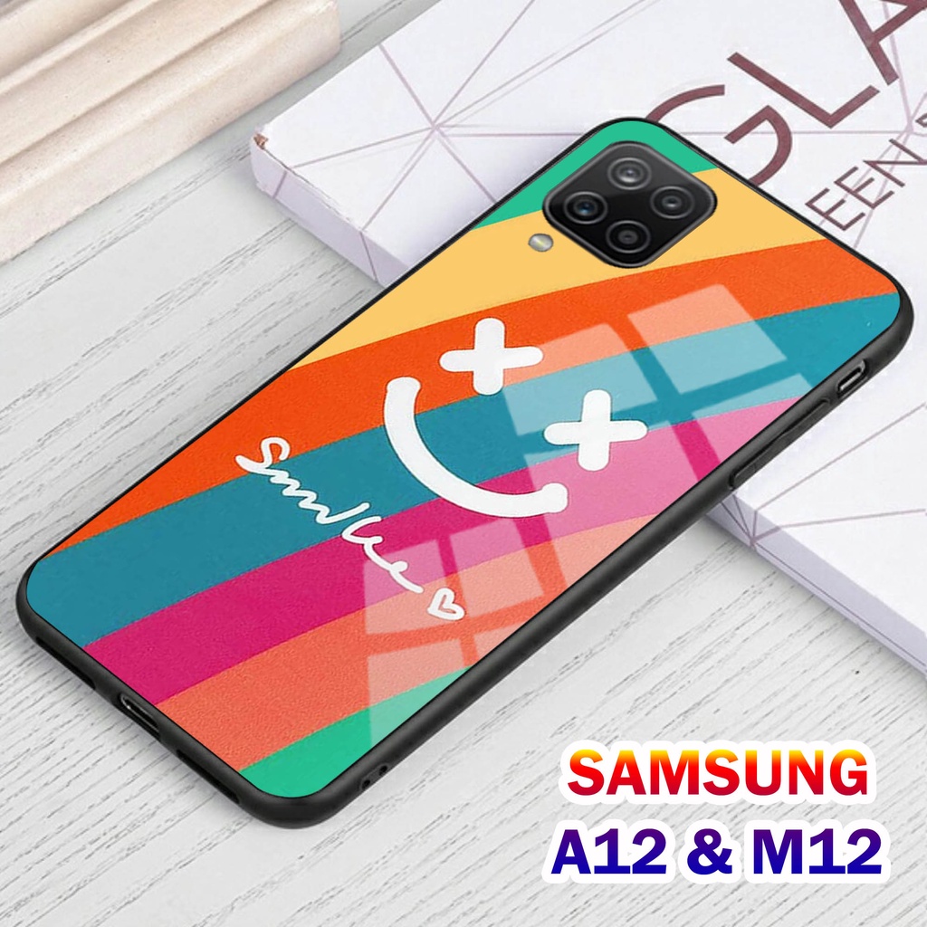 Softcase Glass Kaca SAMSUNG A12 , M12 - Casing HP SAMSUNG A12 , M12 [ S24 ].
