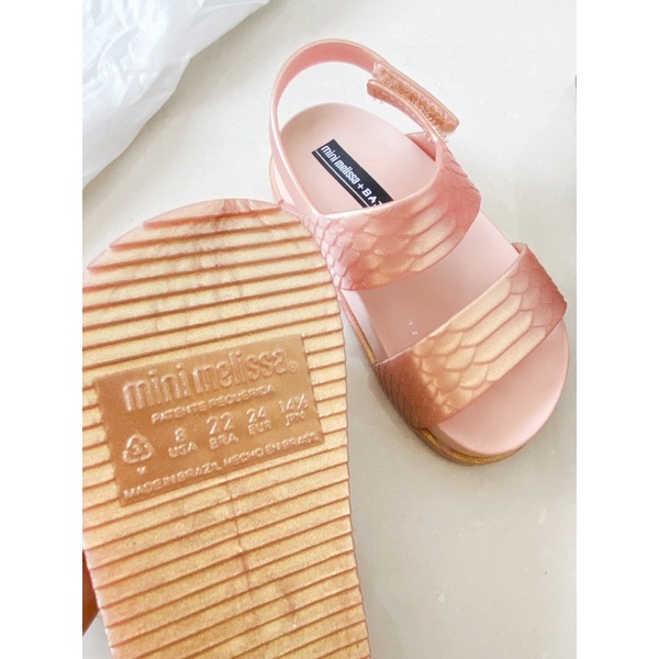 ORIGINAL MINI MELISSA BAJA EAST space love flower AD Light PINK 01822