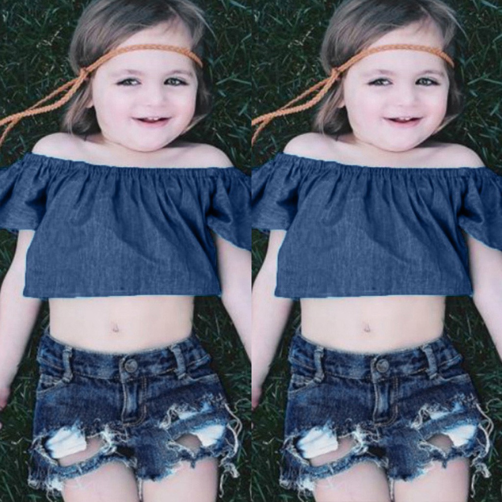 baby girl blue jean shorts