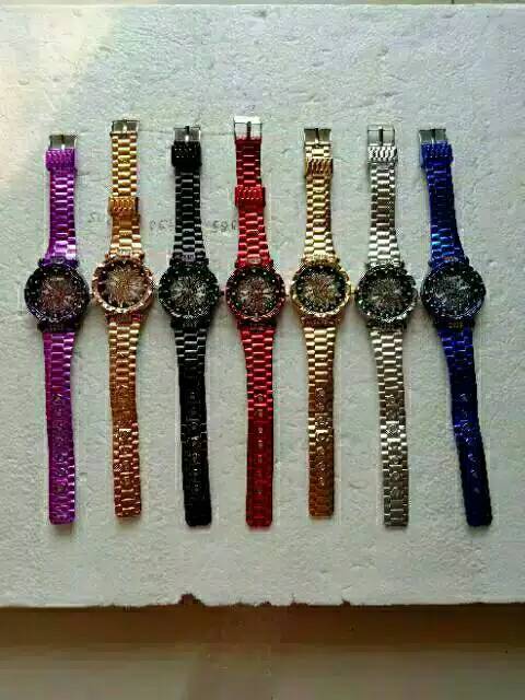 Jam Tangan Wanita Bunga Strap Rubber (Dikirim Dari Jakarta)