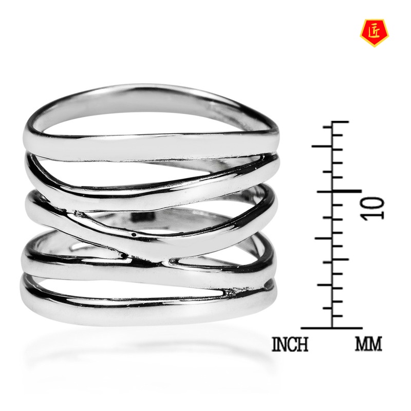 [Ready Stock]925 Silver Hollow Ring Creative Simple Personality