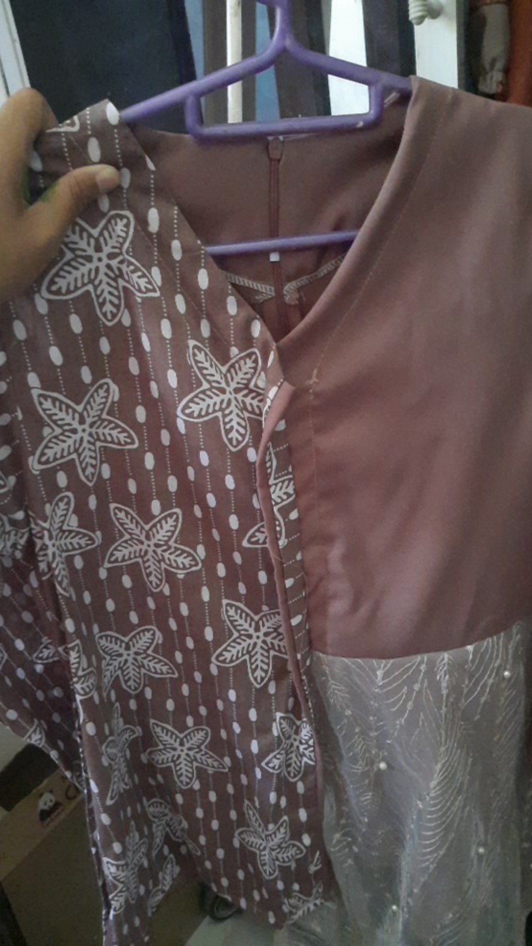 Atasan Blouse Batik Wanita Modern Fashion Wanita Kekinian Brokat Batik Pekalongan Ml Xl Xxl