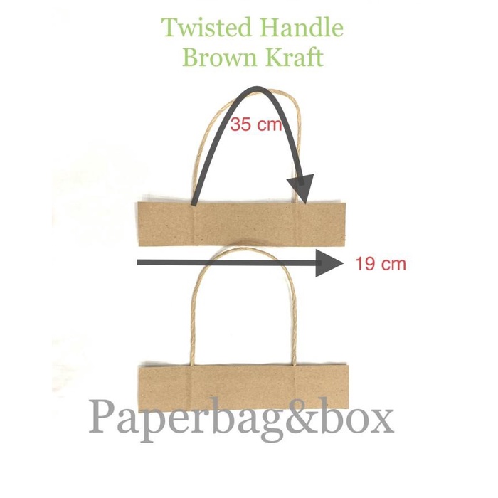 

Goodiebag Paperbag Twisted Handle, Tali Kertas Kraft, Tali Kepang 200Set/400Pcs