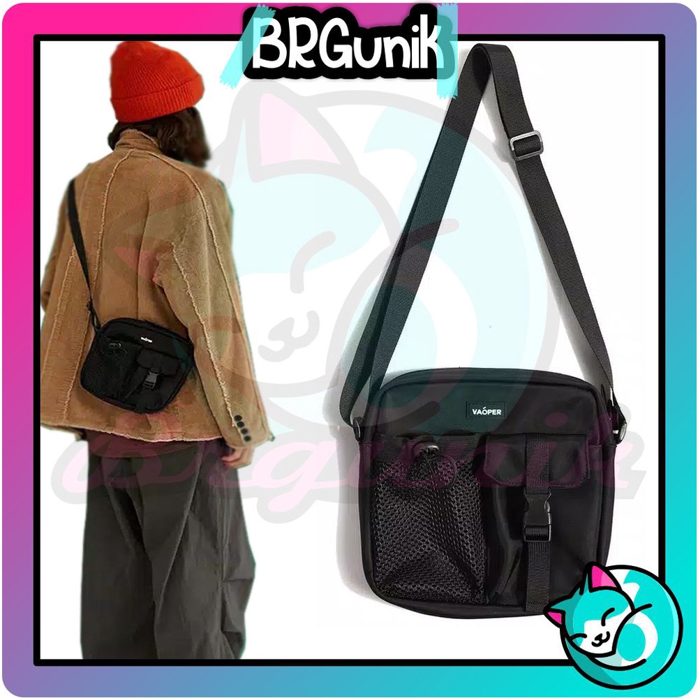 BRGUNIK Sling Bag Unisex Tas Selempang Tas Selempang Cordura Bisa COD LW001