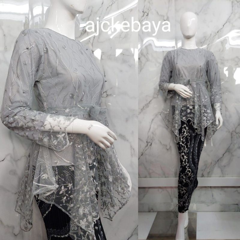 Kebaya Tille/Gomes Pita/Kebaya Modern/Setelan Kebaya Brokat/Kebaya Couple/Kebaya Terbaru