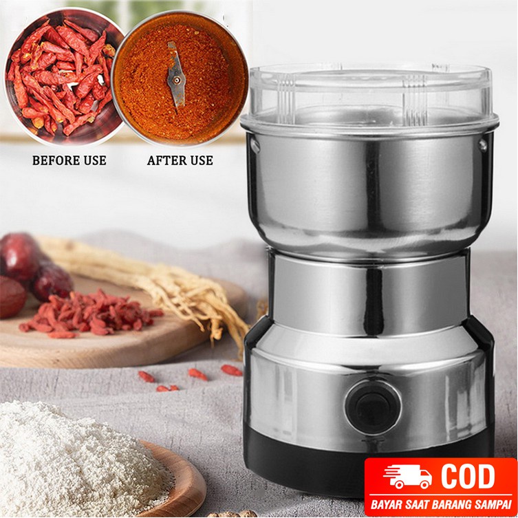 Penggiling bumbu dan penggiling kopi Vipoo V-8300 Electric Coffee Grinder Blender Bumbu Dapur