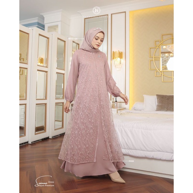 Terbaru✔️Dress Rayon Premium SEANNA DRESS BY NADHEERA LUXURY GAMIS BROKLAT TILE GAUN PENGANTIN GAUN 