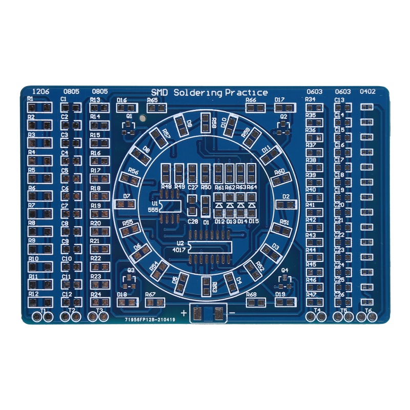 Btsg Papan Latihan Solder Eksperimen Listrik Berputar Kedip Komponen LED