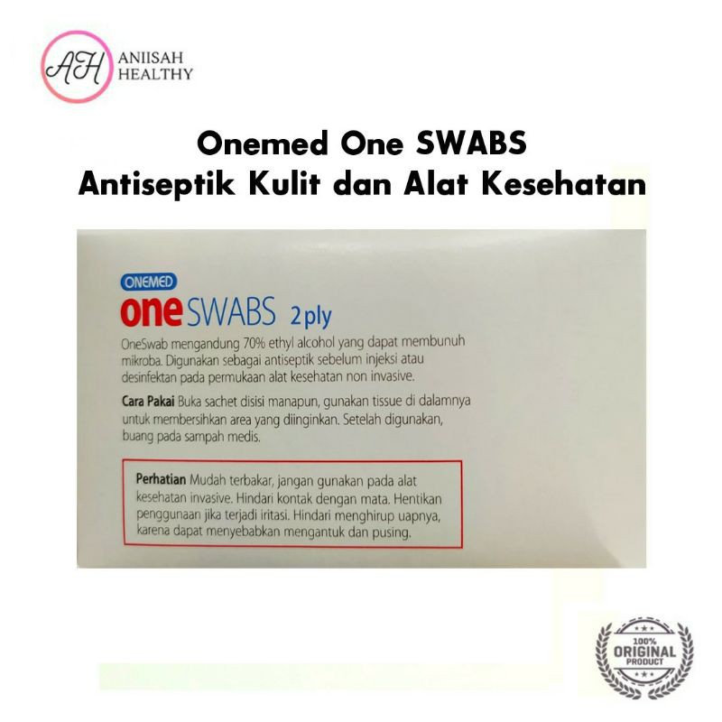 Tissue Alkohol &gt; Tissue Onemed &gt; Onemed SWABS &gt; Antiseptik Swabs