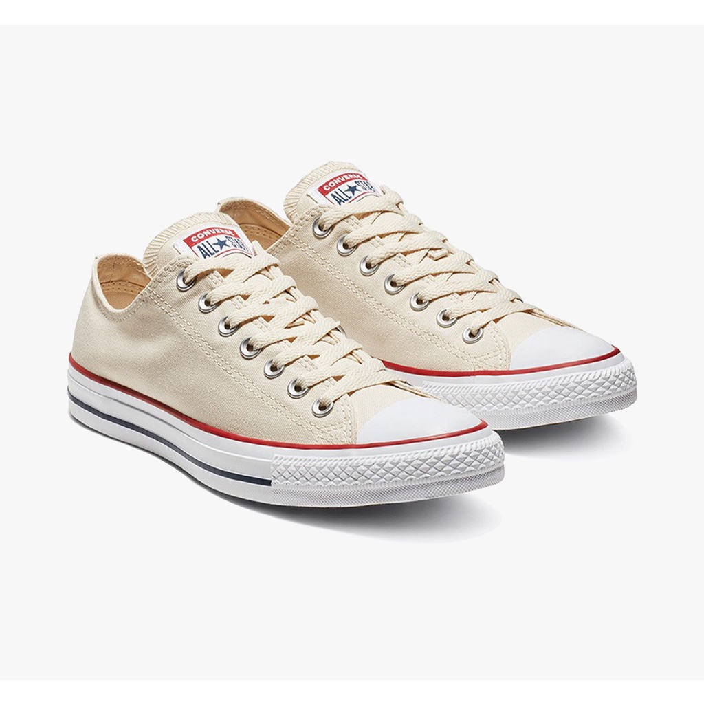 beige converse leather