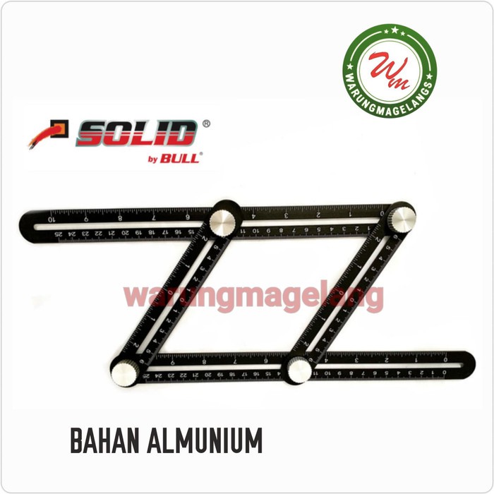 

Penggaris Aluminium Siku Lipat Ukur 4 Sisi Angleizer Empat Sudut