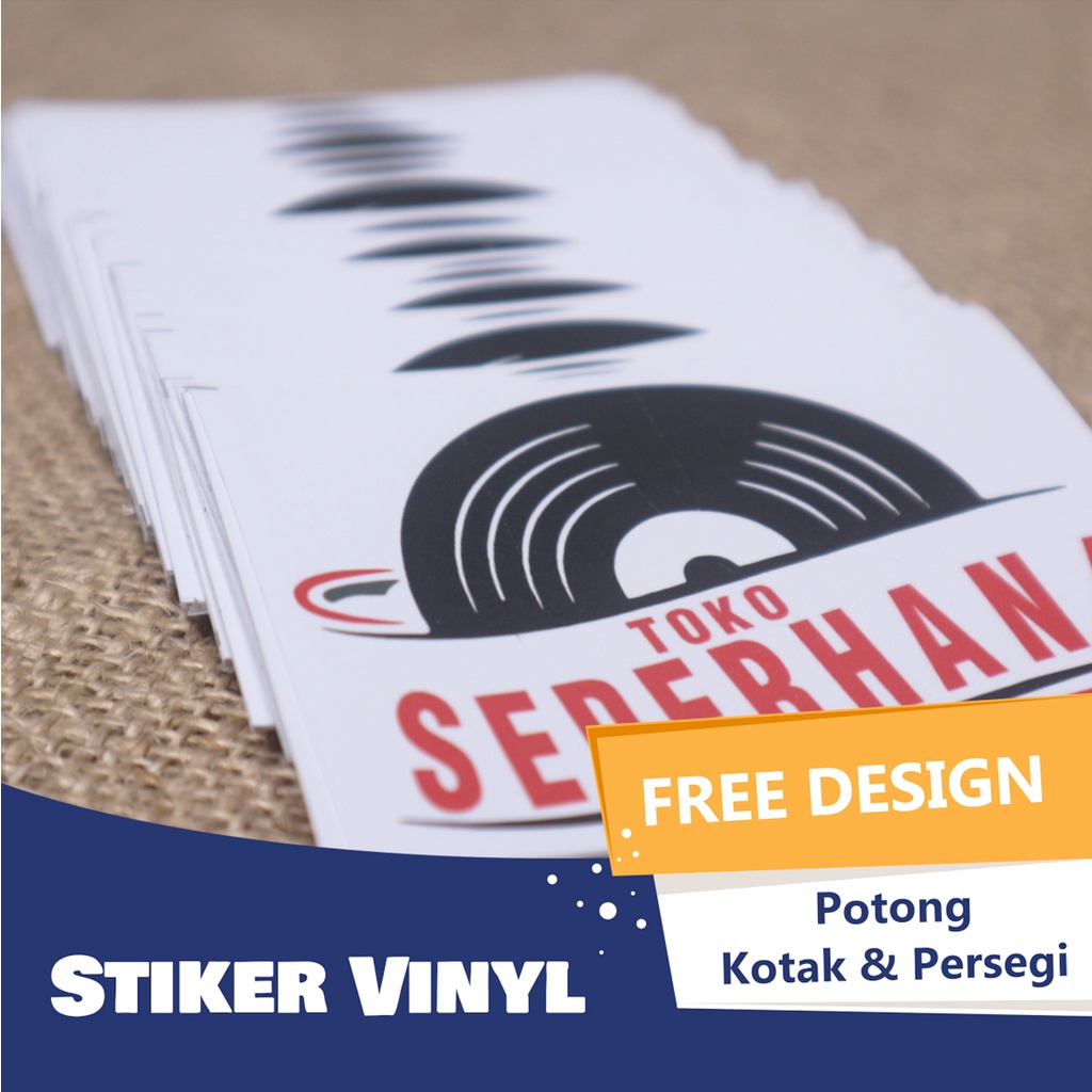 

Stiker Label Makanan Nama Brand Olshop Kemasan Kertas Stiker Vinyl Stiker Anti Air Custom