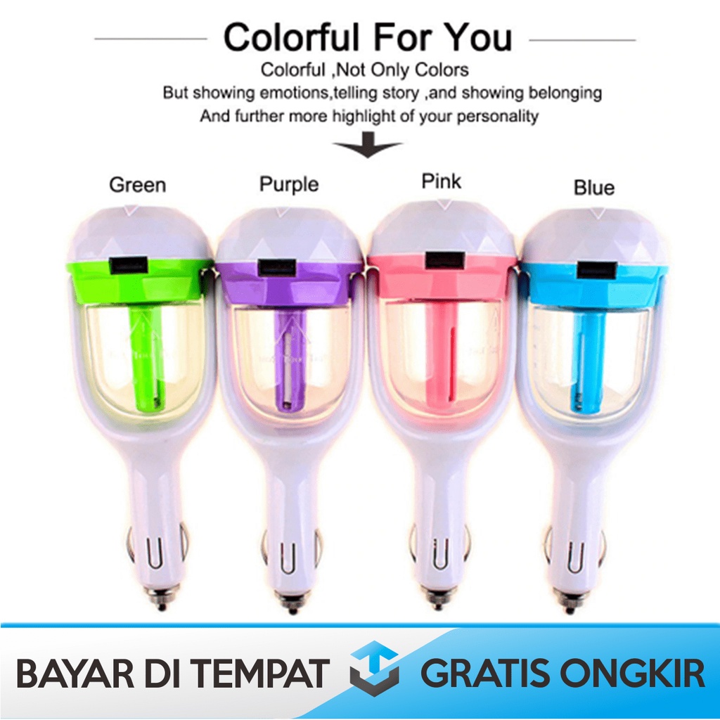 DIFFUSER CAR HUMIDIFIER AROMATHERAPY ORI BY TAFFWARE UNTUK MOBIL MURAH