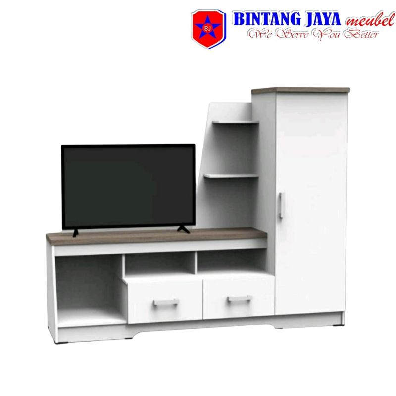 Jual Meja Bufet Tv Minimalis Rak Lemari Tv Kayu Modern Murah Susun Laptop Home Theater Serbaguna