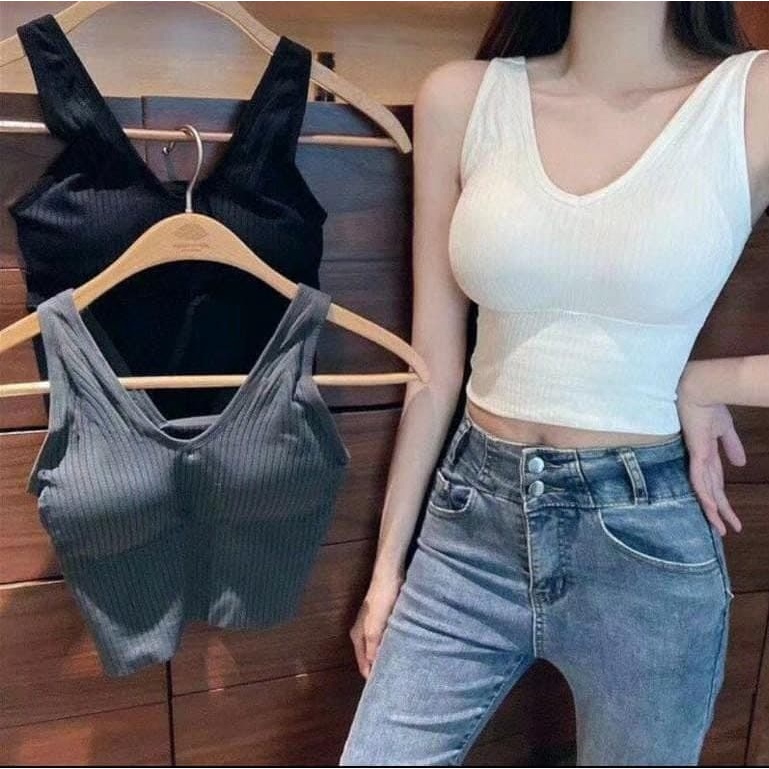 Tanktop Bra polos Tengtop model korea tanktop import polos wanita