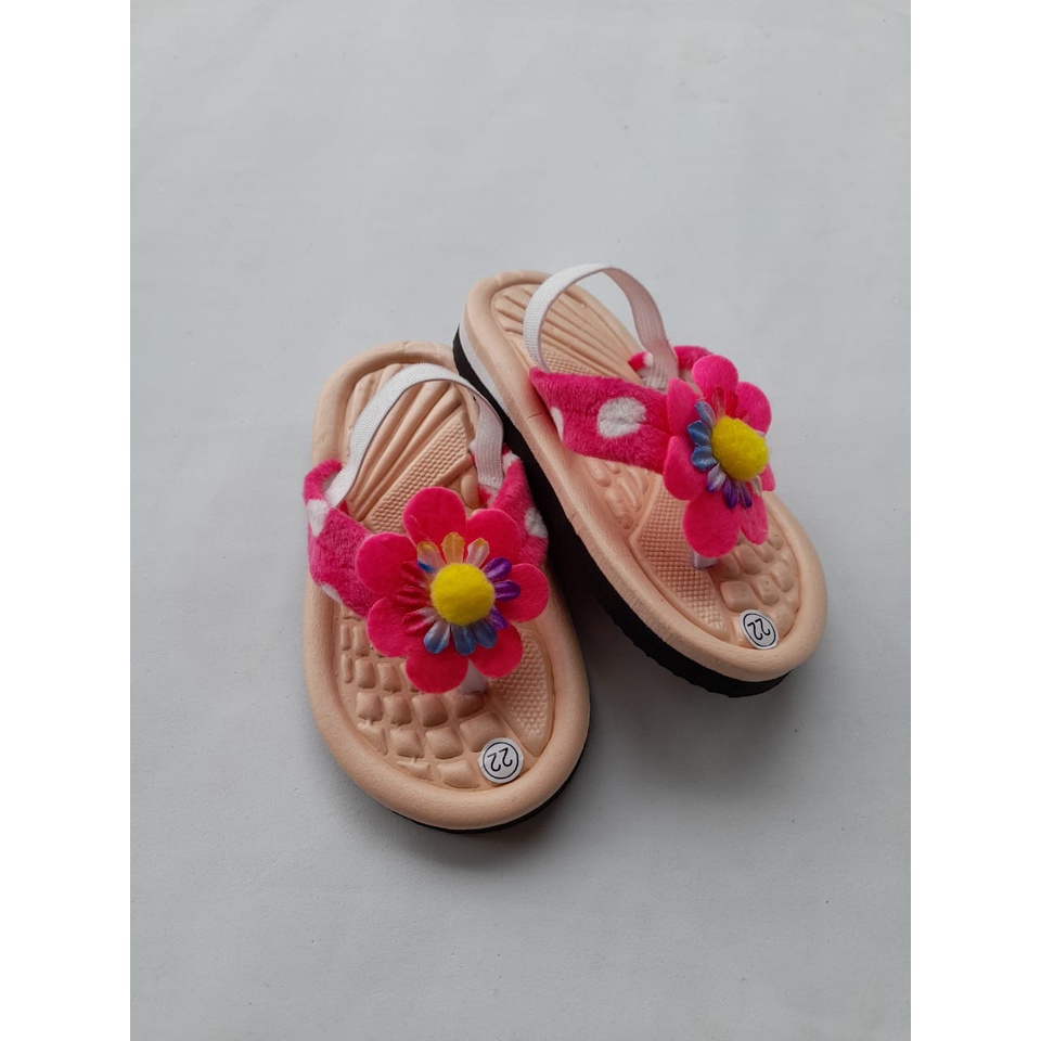 Sandal Baby Sandal Anak Perempuan Bunga Cantik Trandy Usia 1 - 2 Tahun